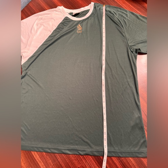 Label Of SPORTSWEAR Green White Mens Athletic Performance T Shirt XL - Picture 8 of 13